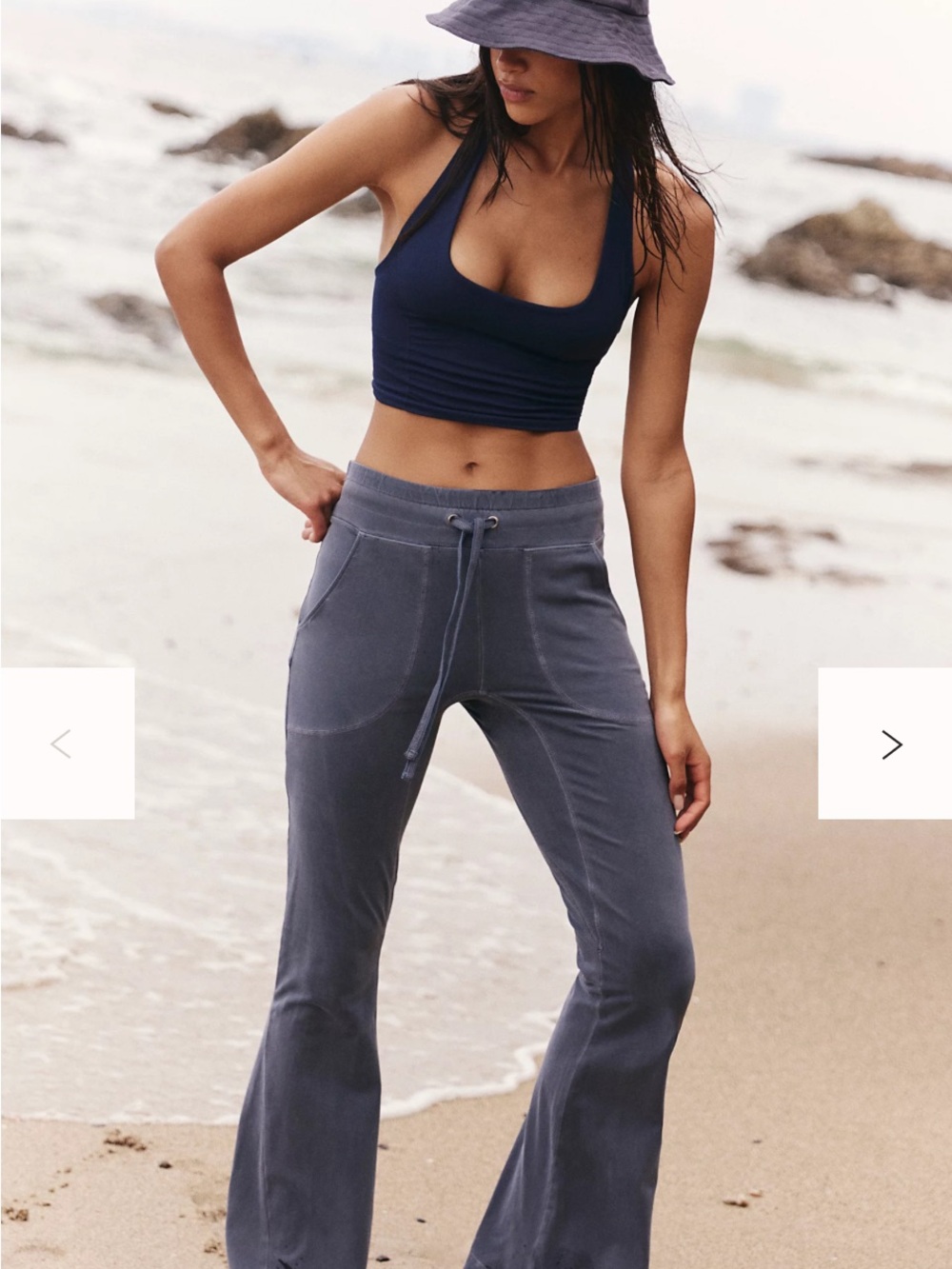 FP Movement by Free People Flow Flares Slate Gray Drawstring Bootcut Sweatpants